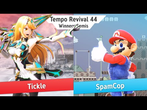 Tempo Revival 44 - Tickle (Pyra Mythra) Vs. SpamCop (Mario) - Winners Semis - Smash Ultimate