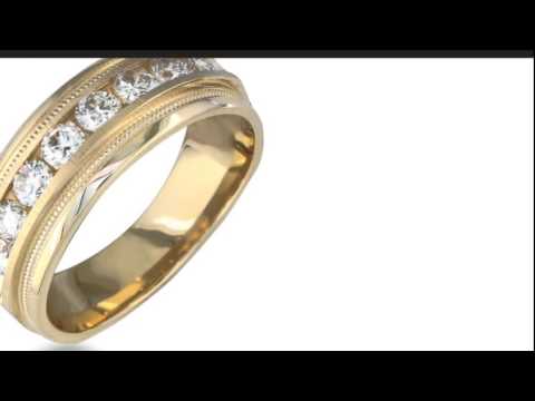 Heavy Mens Wedding Band With 1ct Channel Set Diamonds - SuperJeweler.com