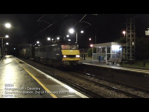 90034 4M30 Grangemouth - Daventry passing Greenfaulds: 2/2/22