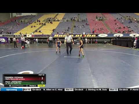 LC 12U 62-67 Max Lindquist Jr. Wolves Wrestling Vs Damien Yeoman Sebolt Wrestling Academy