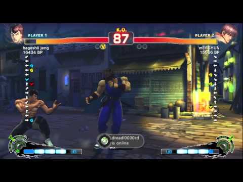 hageshii jeng [Fei] vs m16SHUN [Guy] SSF4 Japanese Online Ranked Matches - TRUE-HD