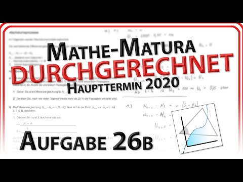 Matura 2020: Aufgabe 26b -  Wachstumsprozesse (Haupttermin) | Mathe Easy Going