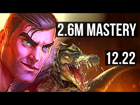 JAYCE vs RENEKTON (MID) | 2.6M mastery, 6 solo kills, 700+ games | EUW Master | 12.22