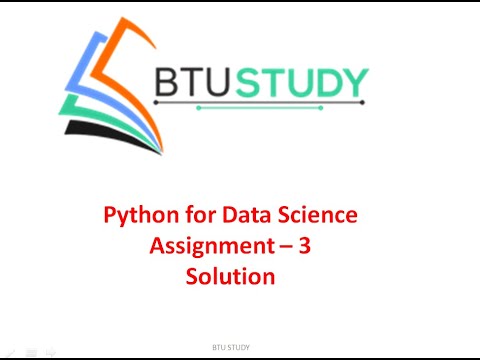 Python For Data Science Assignment 3 Solution