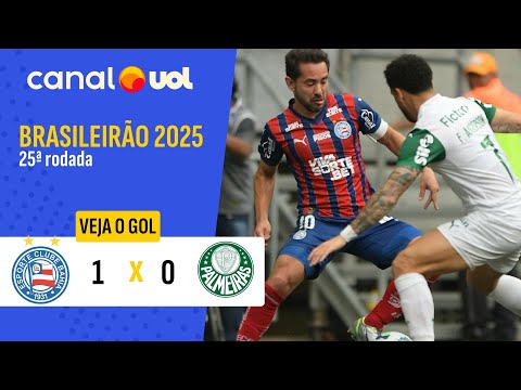 BAHIA 1 x 0 PALMEIRAS: VEJA O GOL E MELHORES MOMENTOS DA PARTIDA PELO BRASILEIRÃO