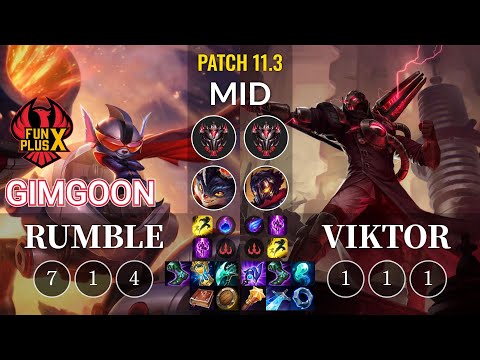 FPX GimGoon Rumble vs Viktor Mid - KR Patch 11.3