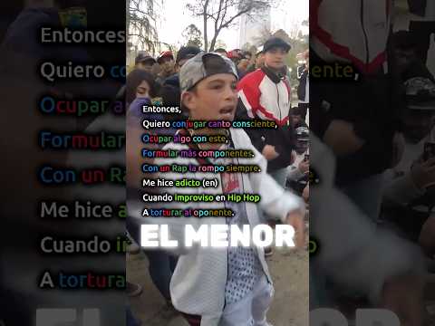 EL MENOR RIMANDO 8 SÍLABAS 💀🔥 #rap #freestyle #batallasderap #freestylerap #elmenor #metricas