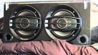 DIY Boombox Prototype Bass Test Pioneer TS-A2013i (kratradio/kistradio)