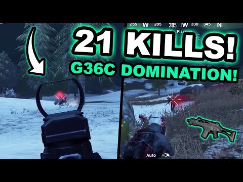 DESTROYING WITH THE G36C IN NIGHT-MODE! - 21 KILLS! (PUBG MOBILE) DUO!