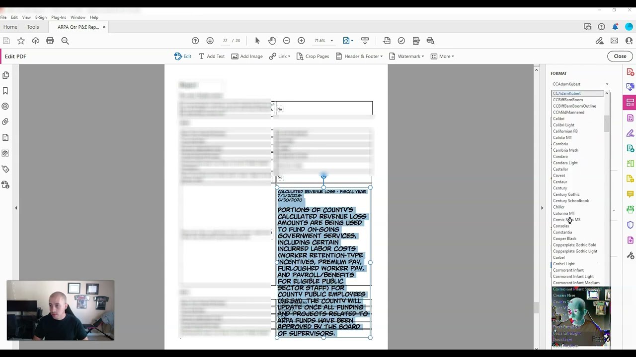 Embed a font issue in PDF Adobe Acrobat