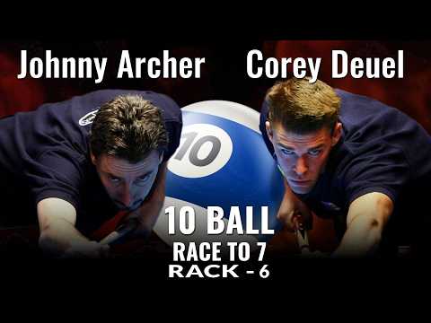 Johnny Archer vs Corey Deuel EPIC 10 Ball Match Rack 6 Race to 7