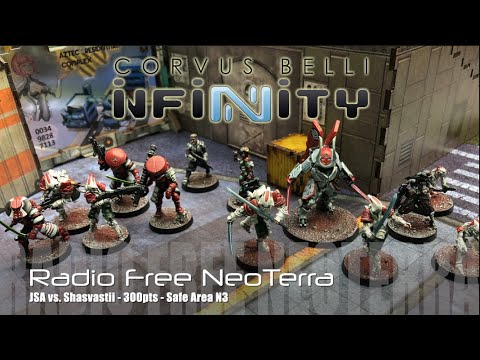 Radio Free NeoTerra - Infinity N3 Battle Report - Ep 123 - JSA vs. Shasvastii