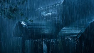 ⚡ Intense Thunderstorm Sounds for Instant Sleep | Heavy Rain on Metal Roof & Powerful Thunder Echoes