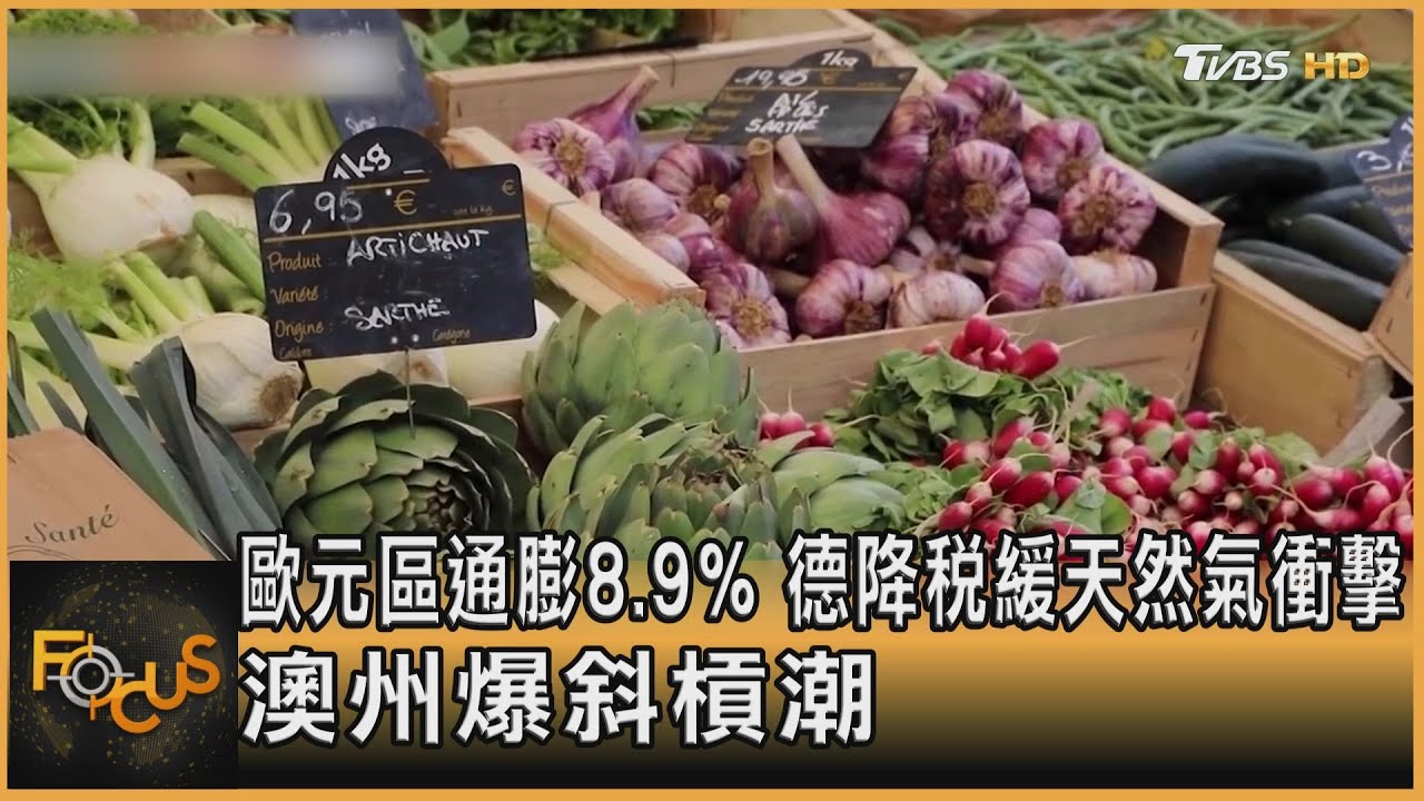 歐元區通膨8.9% 德降稅緩天然氣衝擊.澳州爆斜槓潮