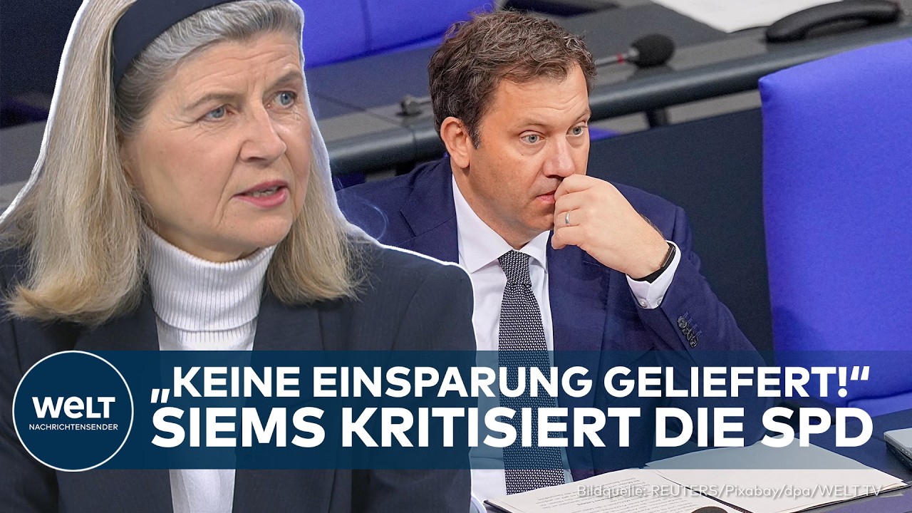 DEUTSCHLAND: „Keine Einsparung geliefert!“ WELT-Chefökonomin Siems rechnet mit Klingbeils Kurs ab