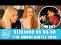 Girls React. ALEXINHO vs SO-SO | Grand Beatbox 7 TO SMOKE Battle 2019 | Battle 13. React to beatbox.