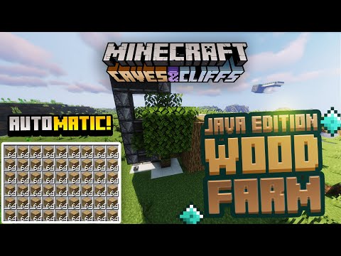 (Low Redstone) Beginner Tree Farm Minecraft 1.17 ||Easy & Resource Friendly Tree Farm For Early Game