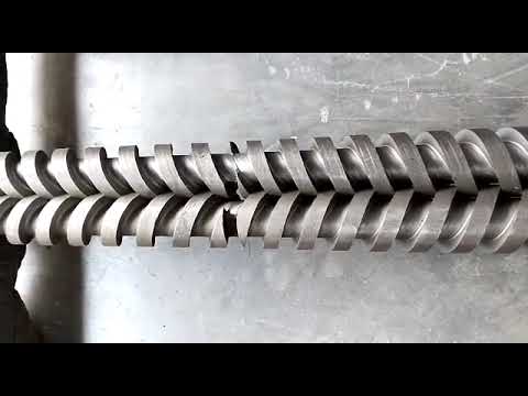 Twin parallel screw barrel, for plastic extruder machine par...