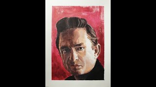 Johnny Cash Speed Painting – Portrait Art