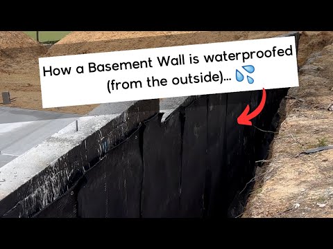 How a Basement Wall is waterproofed (from the outside)…💦