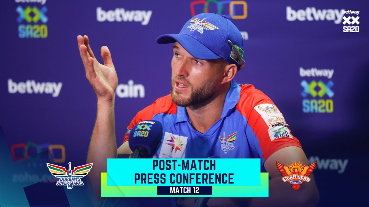 Betway SA20 | Match 12 Post-Match Press Conference | Durban's Super Giants v Sunrisers Eastern Cape