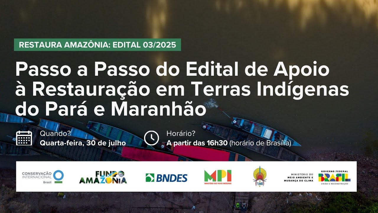 Passo a Passo do Edital de Restauração em Terras Indígenas do Pará e Maranhão - Restaura Amazônia