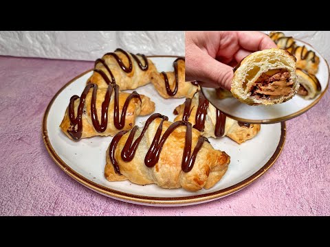 Croissants rellenos de TURRÓN 🥐 Crujientes, fáciles y listos en minutos