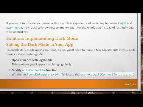 How to Easily Enable a Dark Mode Option in Your Swift Xcode App