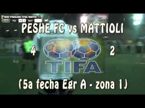 4 PESHE FC vs MATTIOLI 2 - 5ª fecha Egr A zona 1 - 11/09/2016