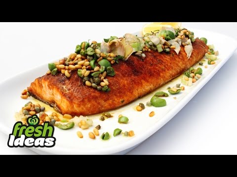 Easy BBQ Salmon Recipe with Sicilian Salsa & Lemony Cabbage Slaw