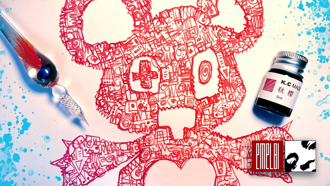 Glass Dip Pen Drawing - Quick Illustration