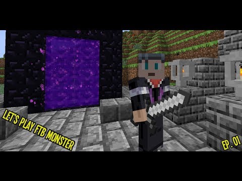 Lets Play FTB Monster - Ep. 1: Getting Started with Golden Trousers!