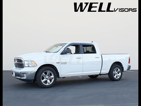WELLvisors side window deflector vent visor Installation Video RAM Pickup crew cab 09-18