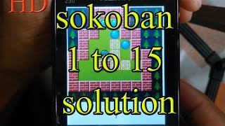 sokoban  level solution 1234567891011121314 and 15