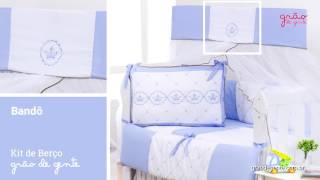 Quarto Econômico para Bebê sem Cama Babá Elegance Coroa Azul | Ref: 59995