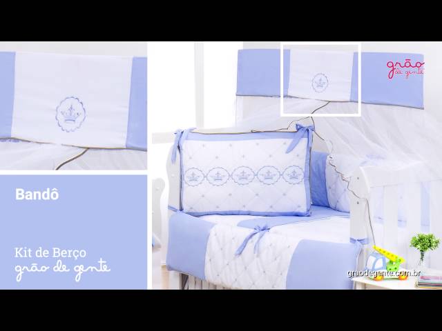 Quarto Econômico para Bebê sem Cama Babá Elegance Coroa Azul | Ref: 59995