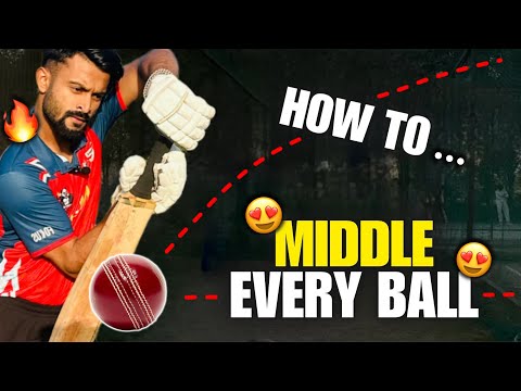 How to MIDDLE THE BALL in CRICKET: 5 LIFE Changing TIPS by IPL Coach 🔥🔥|  MIDDLE EVERY BALL ✅💯