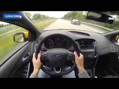 POV 2016 Ford Focus ST 250 HP vs Peugeot RCZ R 270 HP TOP SPEED on Autobahn + Test Track