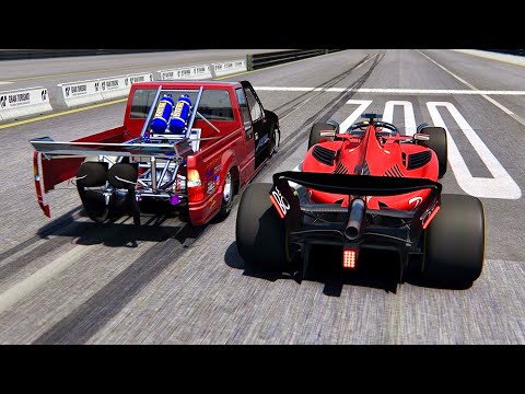 Ferrari F1 2023 SF-23 vs Isuzu Drag Monster Van + 2 NOS - Special Stage Route X