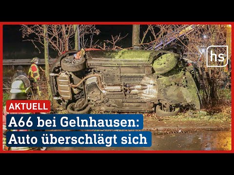 Unfall auf A66: Auto über Fahrbahn geschleudert | hessenschau