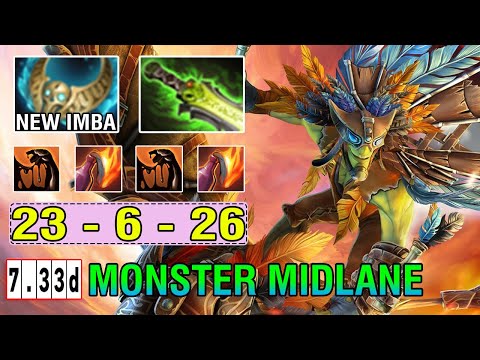 Imba [Batrider] Mid vs Tinker Ethereal + Revenant's Broken DMG Unstopable 23Kills Dota2 7.33D