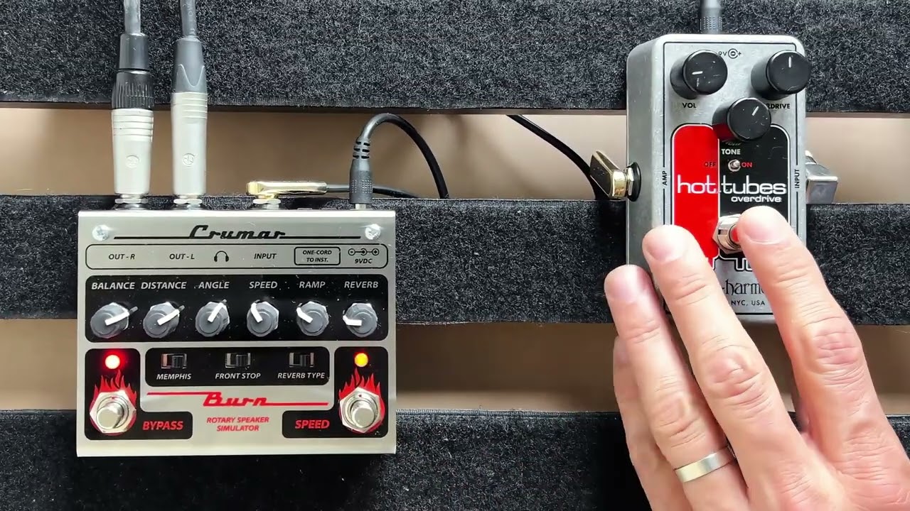 CRUMAR BURN rotary speaker simulator ON GUITAR - YouTube