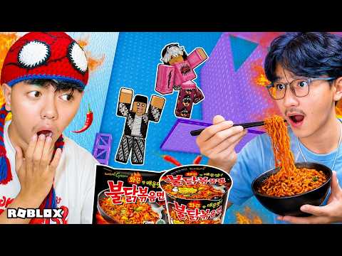 AKU TANTANG JUAN RAJAWIL MAKAN SAMYANG TERPEDAS SETIAP JATUH DI TOWER INI⁉️😱 @JuanRajawil | Roblox