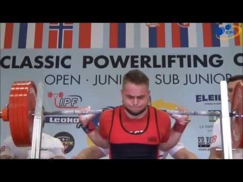 European Classic Powerlifting Championships 2017 Squat 230 kg Junior Men 83KG
