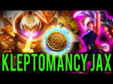 KLEPTOMANCY GOD STAFF JAX VS RIVEN - MONEY MAKING IS BROKEN - V8.1 | League of Legends (COMMENTARY)