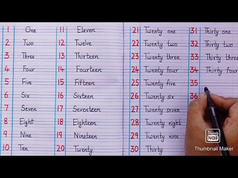 Writing Number Names 1-100 || Number Names 1-100 || Number Names