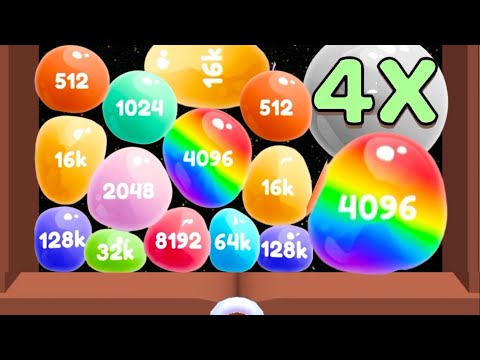Jelly 2048 Puzzle Merge Game vs Puff Up - Gameplay Walkthrough (NOOB vs PRO vs HACKER)