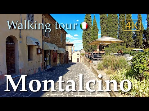 Montalcino (Tuscany), Italy【Walking Tour】History in Subtitles - 4K