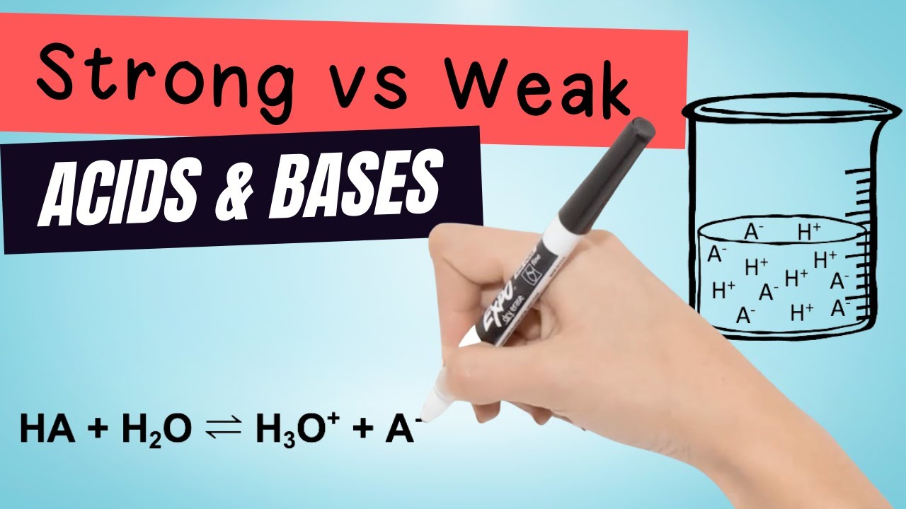 Strong vs weak acids and bases (video)