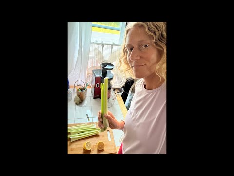 Video Thumbnail for Fresh celery juice with lemon and the super food of today is?
